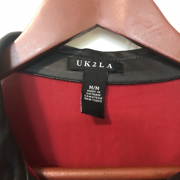 Crimson Chiffon Blouse - Picture 5 of 6